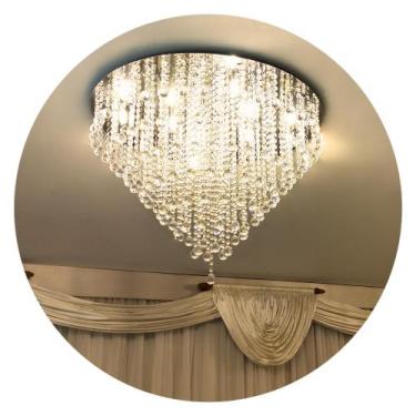 Imagem de Lustre Base 80 cm x 60 cm altura,de cristal legítimo k9.Lustre para sa