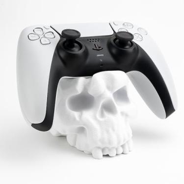 Imagem de Suporte Base de Controle para PS5, KingShield Design Caveira - Branco