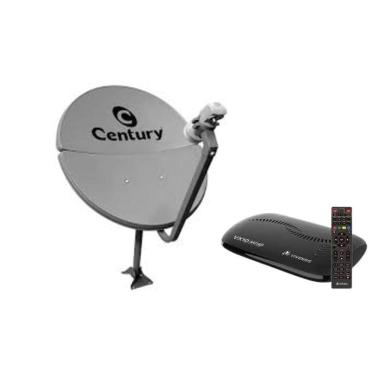Imagem de Nova Parabólica Century Bipartida 60cm com Conversor Satélite Vivensis VX10 SatHD