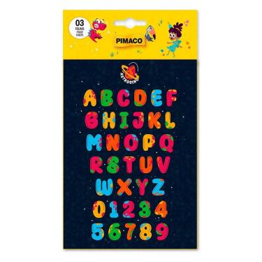 Imagem de Etiqueta escolar Astro Dino Letras com 108 unidades - Pimaco