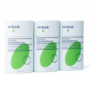 Imagem de Pacote com 3 desodorantes HIBAR Fresh Rain & Cucumber Plastic Free