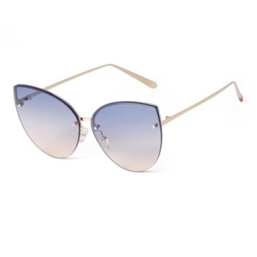 Imagem de VFDHN Óculos de sol da moda com armação para mulheres e homens, sem armação, retrô (4)