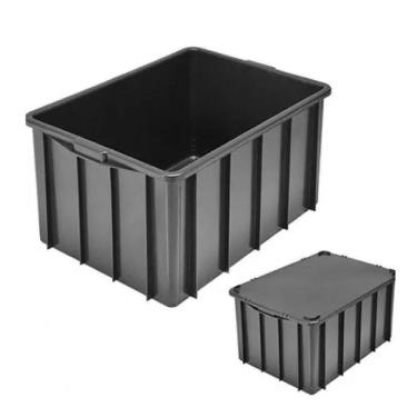Imagem de Caixa Organizadora 15 Litros Fechada C/Tampa - Preta