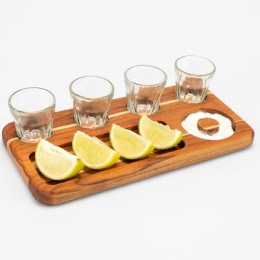 Imagem de Tábua para Shot tequila cachaça vodka com copo