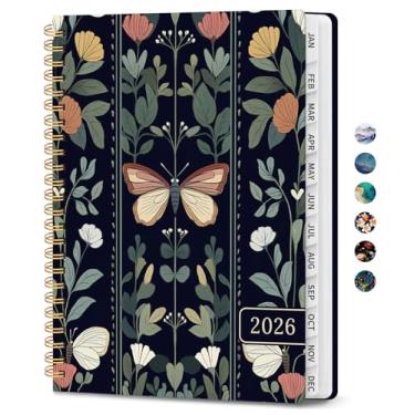 Imagem de Agenda 2026, agenda mensal e semanal para mulheres, janeiro de 2026 a dezembro de 2026, capa dura bonita agenda 2026 livro com abas, encadernação espiral, perfeito para escola, escritório, casa, 16 cm