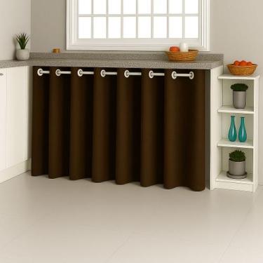 Imagem de Cortina De Pia Para Cozinha Área de Serviço Com Bainha - NoBrand, MARR