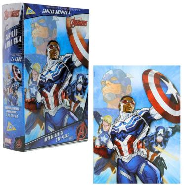 Imagem de Capitão América Quebra-Cabeça 200 Peças Divertido Toyster