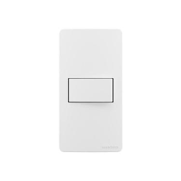 Imagem de Placa Para Condulete Caixa 1" Com Interruptor Simples Margirius Sleek 10a Branca Branco