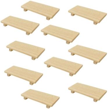 Imagem de Pedestal Bandeja de Madeira Pinus Suporte para Velas Sabonete Multiuso