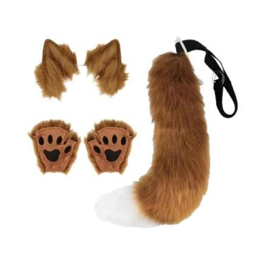 Imagem de Fantasia De Cosplay De Orelhas De Raposa De Pelúcia Feita À Mão, Acess