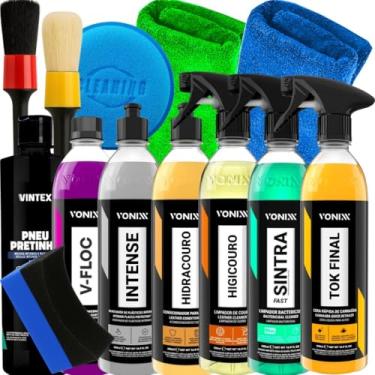 Imagem de Kit Tok Final 500ml Vonixx Sintra Fast 500ml Vonixx Higicouro 500ml Vonixx Hidracouro 500ml Vonixx Intense 500ml Vonixx V-Floc 500ml Vonixx Pneu Pretinho 500ml Vintex Acessórios Karbox