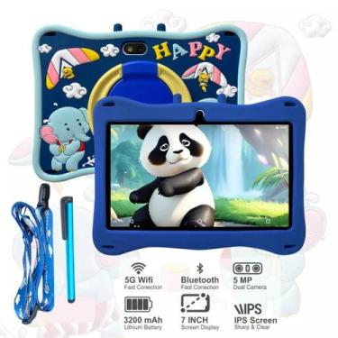 Imagem de Tablet Infantil Kids 4RAM 64GB Android Com Bolsa Caneta Touch, jogos, 
