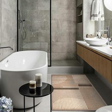 Imagem de 2 Tapete Banheiro Grande Antimofo Soft Macio Js Rg35ta 50X80