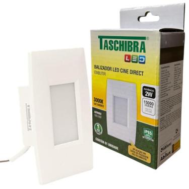 Imagem de Balizador Parede Escada Led 2w 4x2 Branco Quente 3000k - TASCHIBRA