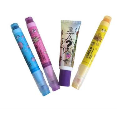 Imagem de Caneta Marca Texto Be Bold Perfumada Gloss Labial Sabor Surpresa Kit c