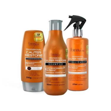 Imagem de Kit Cauterização Forever Liss Shampoo, Condicionador, Spray - Forever 