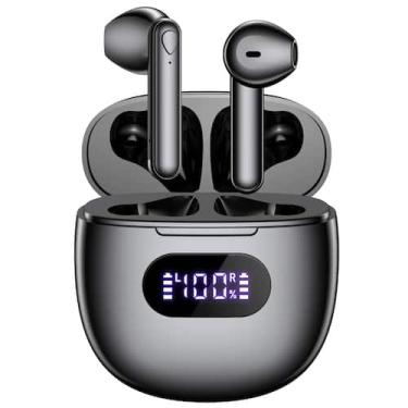 Imagem de Fones de ouvido sem fio Jrwaro Bluetooth V5.3 48H Playtime IPX7 pretos