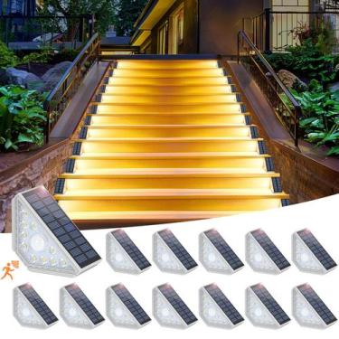 Imagem de Sensor de movimento Solar Step Lights Kondras, pacote com 12 unidades,