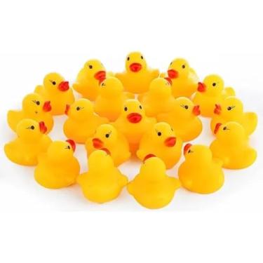 Imagem de 10 Patinhos De Borracha Para Banho de Bebê Drink Bebidas Olho Pintadinho
