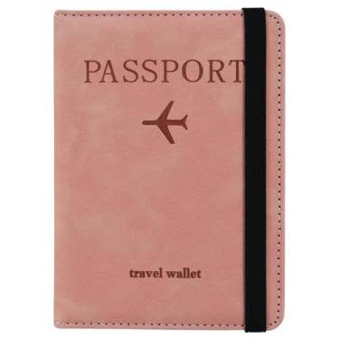 Imagem de Porta-passaporte para itens essenciais de viagem, capa carteira de passaporte para acessórios essenciais de viagem, porta-livros de passaporte para mulheres e homens, Rosa claro, Passport Holder, Capa