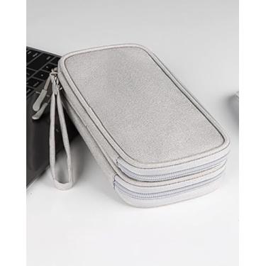 Imagem de Caixa de armazenamento eletrônico, bolsa de armazenamento de acessórios digitais, caixa de armazenamento de cabos de viagem e bolsa organizadora portátil para fone de ouvido e cabo de dados. DJA1197