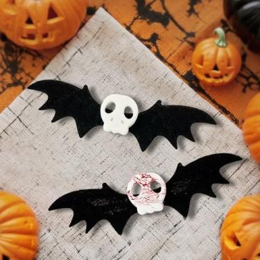 Imagem de 2 peças de grampos de cabelo de Halloween, prendedores de cabelo gótico bico de pato para Halloween, presente de festa, acessórios de férias
