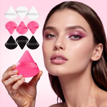 Imagem de 9 Pçs Puff de Maquiagem Macio para Rosto Solto Mineral Corpo Pó Veludo Base Cosmética Esponja Sob os Olhos Beleza Maquiagem Ferramentas