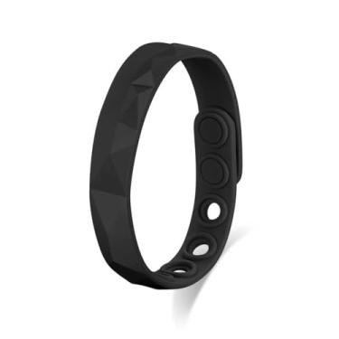Imagem de Metzm Pulseira de silicone ajustável para homens, mulheres, à prova d'água, pulseiras de silicone para eventos, surfista náutico, esportes, pulseiras de borracha para pulseiras, joias e presentes, One