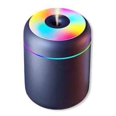 Imagem de Umidificador de Ar Difusor de Aromas Ultrassônico 300ml - Óleos Essenciais, Luz LED Luminaria, Bivolt - Silencioso e Portátil para Casa e Escritório (Preto)