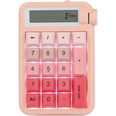 Imagem de EPOMAKER Teclado numérico mecânico sem fio Cypher 21 QMK/VIA com botão, modo duplo (Bluetooth/USB-C com fio), retroiluminação RGB, NKRO, Hot Swap, interruptor linear lubrificado, teclado numérico de