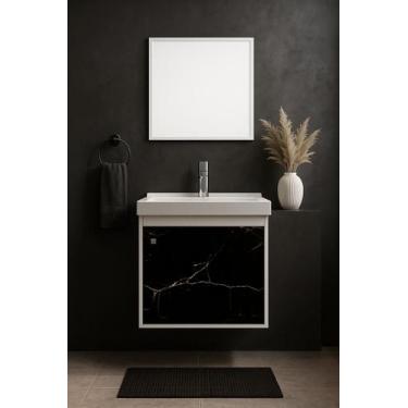 Imagem de Gabinete Armário para Banheiro 60cm MDF com Cuba VENETO - RIVERZZA, Pr