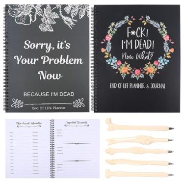 Imagem de Sorry, It's Your Problem Now, Because I'm Dead, End of Life Planner Organizer Notebook Death Binder Kit Organizador de Documentos Planejamento de Fim da Vida Útil Livro de Capa mole para Assuntos de