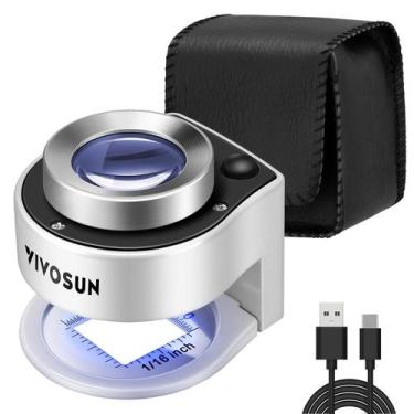 Imagem de Lupa VIVOSUN 30X recarregável com 3 LEDs e 3 luzes UV