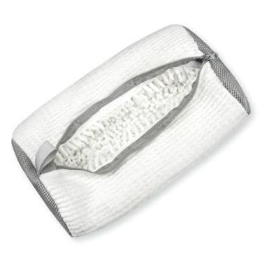 Imagem de Bolsa para máquina de lavar sapatos, bolsa de lavanderia para lavadora e secadora, 1 bolsa reutilizável de limpeza de sapatos para casa, tênis, tênis, futebol, kit de limpeza sem manchas (branco)