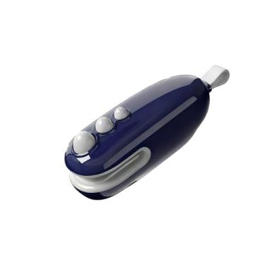 Imagem de Mini seladora de alimentos portátil, recarregável por USB, ideal para alimentos e viagens (azul)