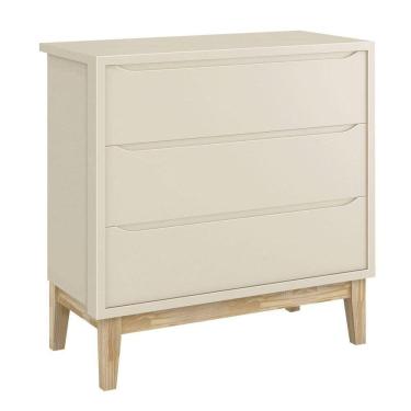 Imagem de Cômoda Gaveteiro Classic New Areia Fosco Com Natural - Moveisaqui