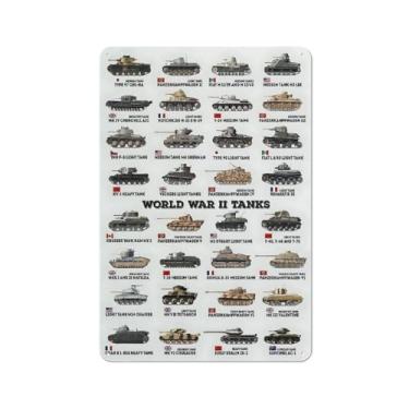 Imagem de Placa de metal da coleção de tanques militares da Segunda Guerra Mundial, 20 x 30 cm, pôster vintage de estanho, decoração de parede para casa, escritório, bar, café