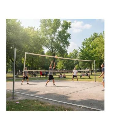 Imagem de Rede vôlei + bola vôlei finta + cabo de aço 13 metros + bomba - pentag
