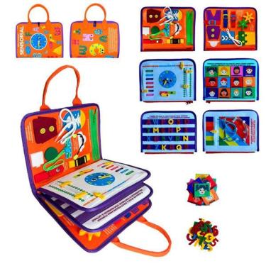 Imagem de Livro Educativo Montessori: Meu Livrinho Sensorial Maleta Educativa - Abc