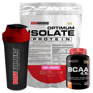Imagem de Kit Optimum Isolate Whey Protein 900G + Bcaa 100G - Bodybuilders