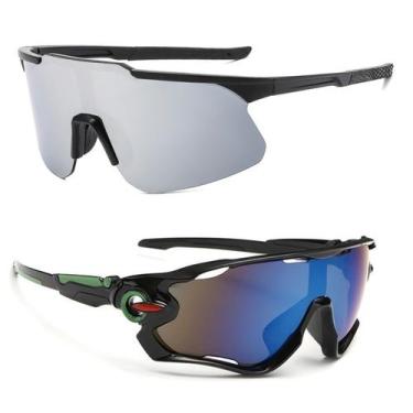 Imagem de Óculos Espelhado Corrida Ciclismo Beach Tennis UV400 Kit 2 - PENDULARI