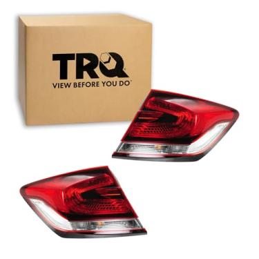 Imagem de TRQ Conjunto de luzes traseiras traseiras compatível com Honda Civic 2013-2015