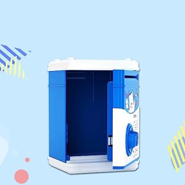 Imagem de Generic Animal Padrão Cofrinho Crianças Moeda Poupança Banco Brinquedo Bonito para o Natal Dia das Crianças Material Plástico (Azul)