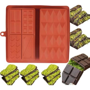 Imagem de EPYHREHM Moldes de silicone de chocolate Dubai para barra energética de chocolate
