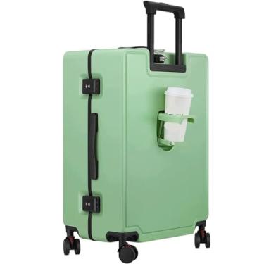 Imagem de Malas de mão, mala multifuncional, para cabine, segurança, anti-roubo, grande capacidade, rígida, bagagem, malas (, Verde, 24 in