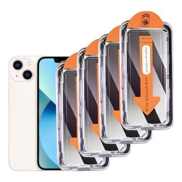 Imagem de Pacote com 4 protetores de tela de privacidade fosco para iPhone 16e/iPhone 14/iPhone 13/iPhone 13 Pro 6,1 polegadas [caixa de ajuste automático sem poeira] antiespião, antirreflexo, anti-impressão
