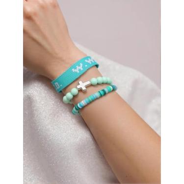 Imagem de Pulseira elástica com contas de cristal WWJD, pulseira de corda trançada ajustável, joias cristãs inspiradoras presentes para mulheres e homens, One Size, Pedra, Sem Pedra Preciosa