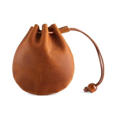 Imagem de Bolsa retrô para moedas, porta-chaves, porta-moedas portátil, caixa de joias pequena, Marrom