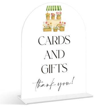 Imagem de Placa de cartões e presentes - Placa de chá de panela Fresh Off the Market, 1 pacote de placas de acrílico com suporte, centro de mesa de chá de panela para mesas, decoração de recepção de casamento