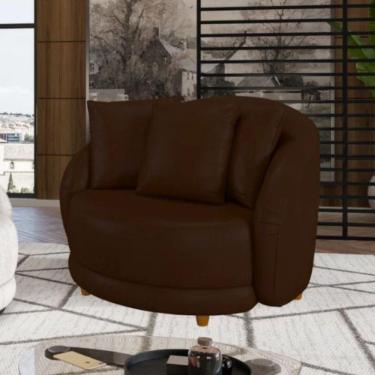 Imagem de Poltrona Seraphina Pé Palito Em Madeira Tingida - élpis Móveis Marrom